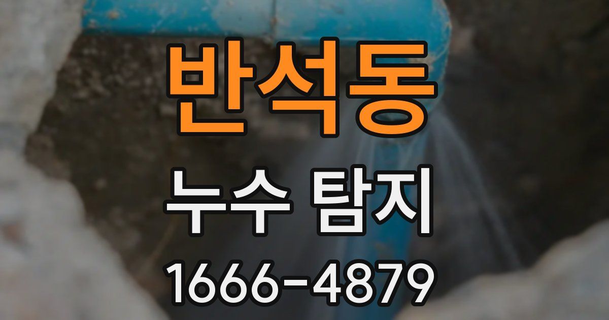 반석동 누수 탐지
