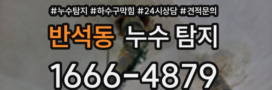 반석동 누수 탐지
