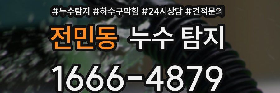 전민동 누수 탐지