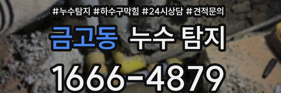 금고동 누수 탐지