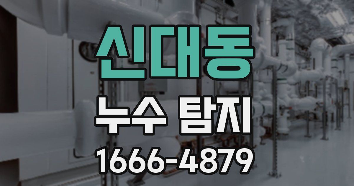 신대동 누수 탐지