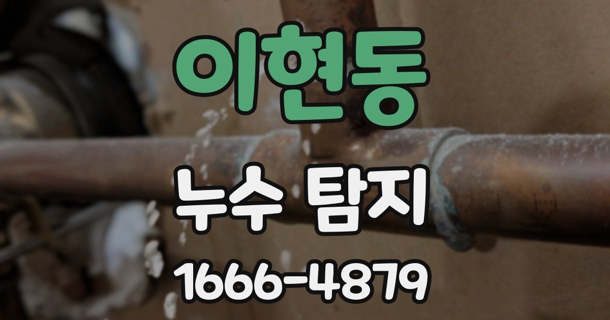 이현동 누수 탐지