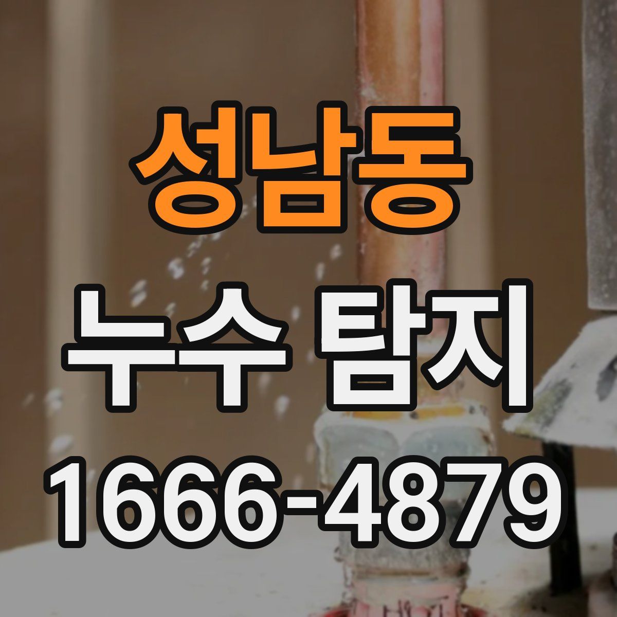 성남동 누수 탐지