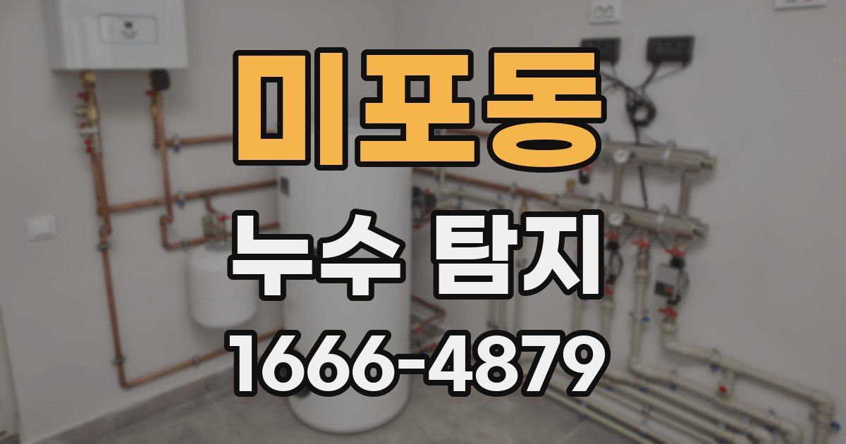 미포동 누수 탐지