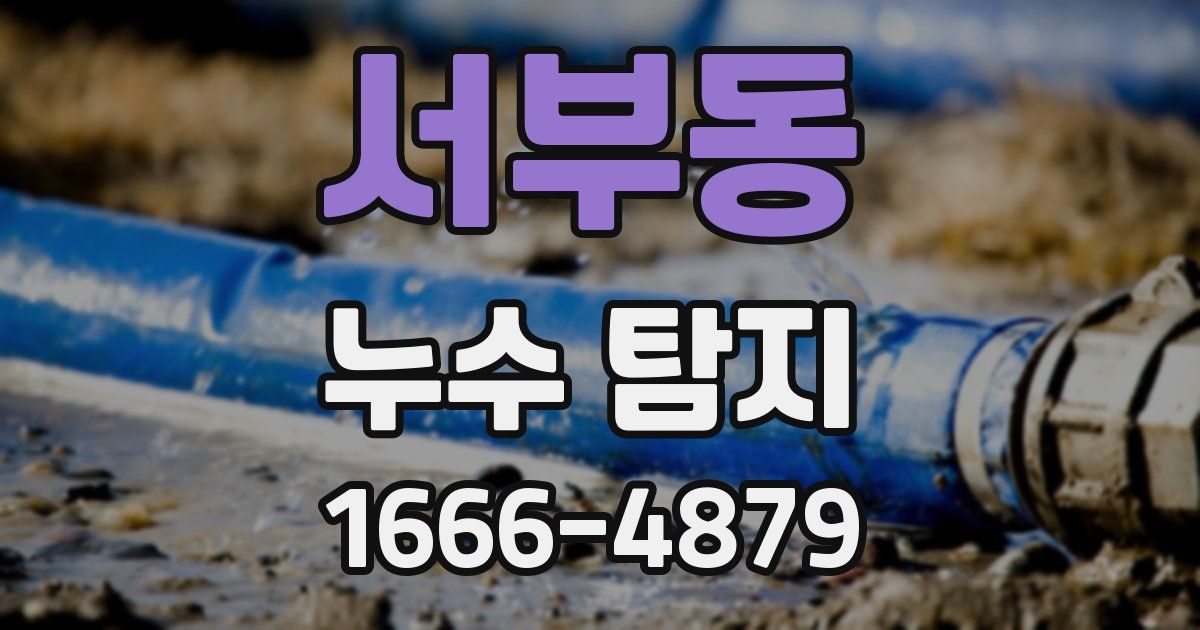 서부동 누수 탐지