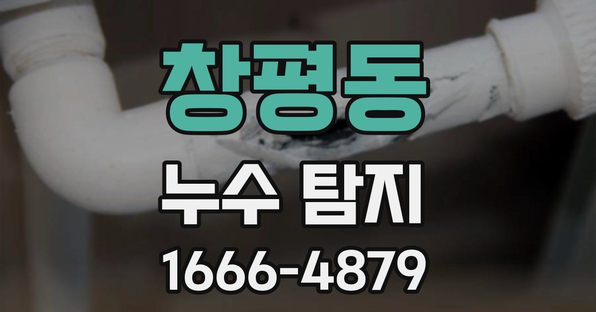 창평동 누수 탐지