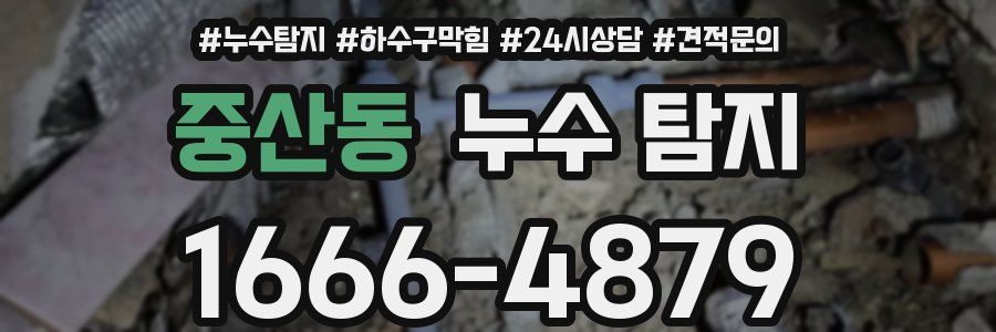 중산동 누수 탐지