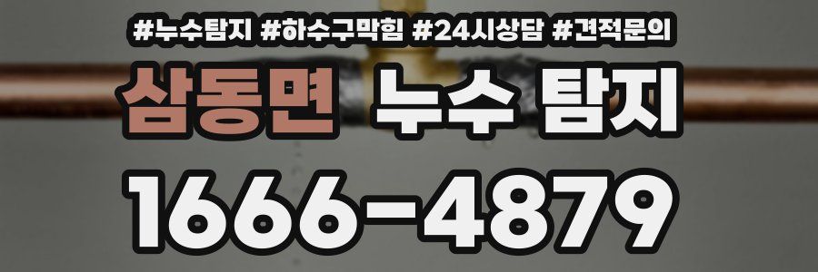 삼동면 누수 탐지