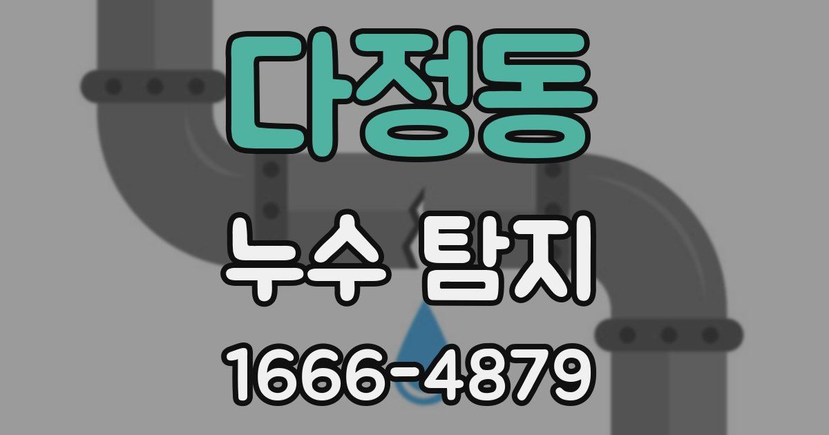 다정동 누수 탐지