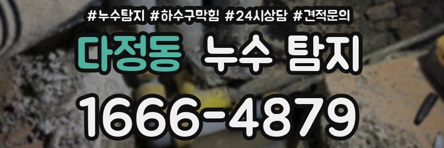 다정동 누수 탐지