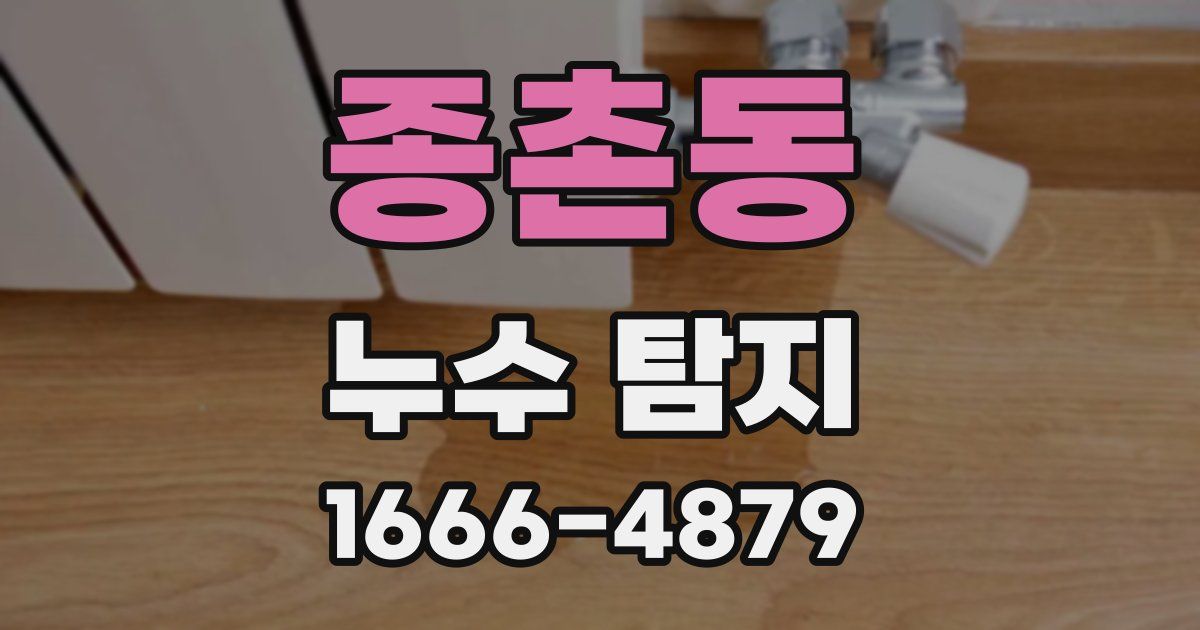 종촌동 누수 탐지