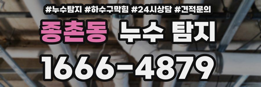 종촌동 누수 탐지