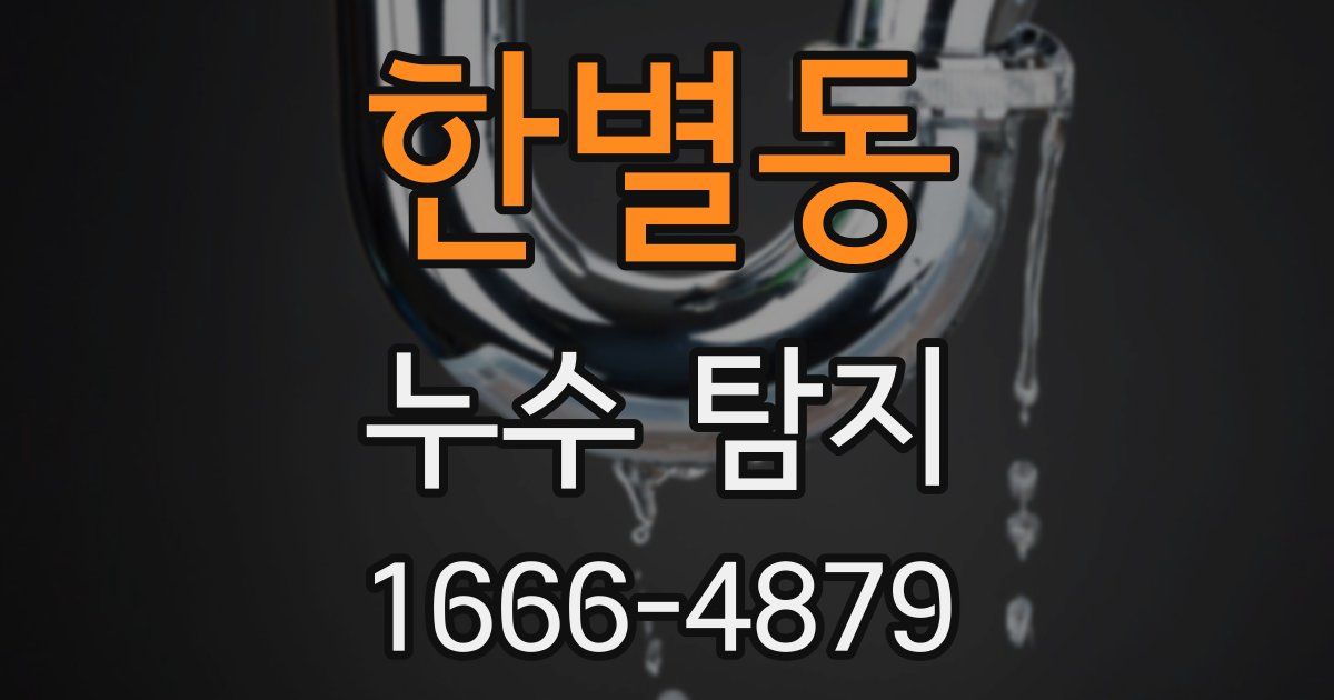 한별동 누수 탐지