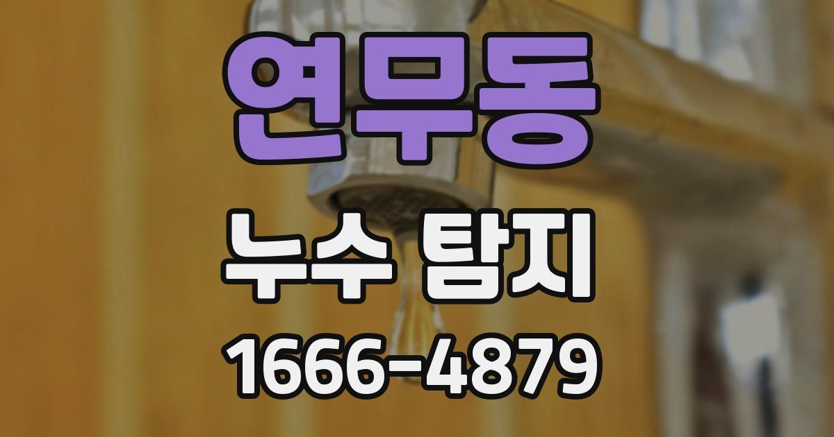 연무동 누수 탐지