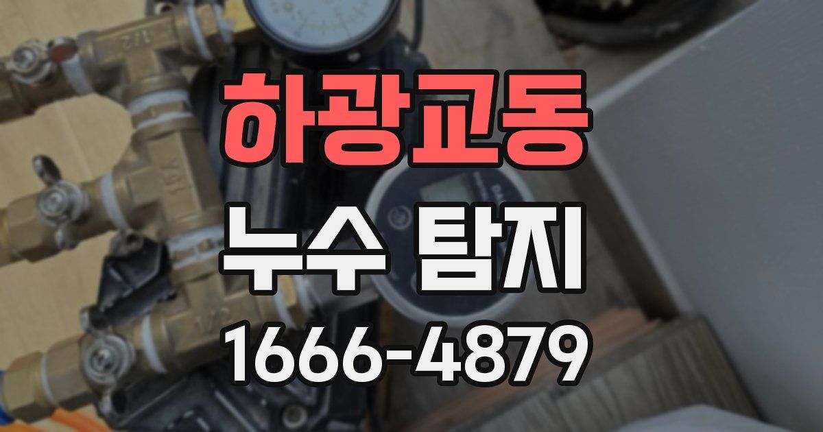 하광교동 누수 탐지