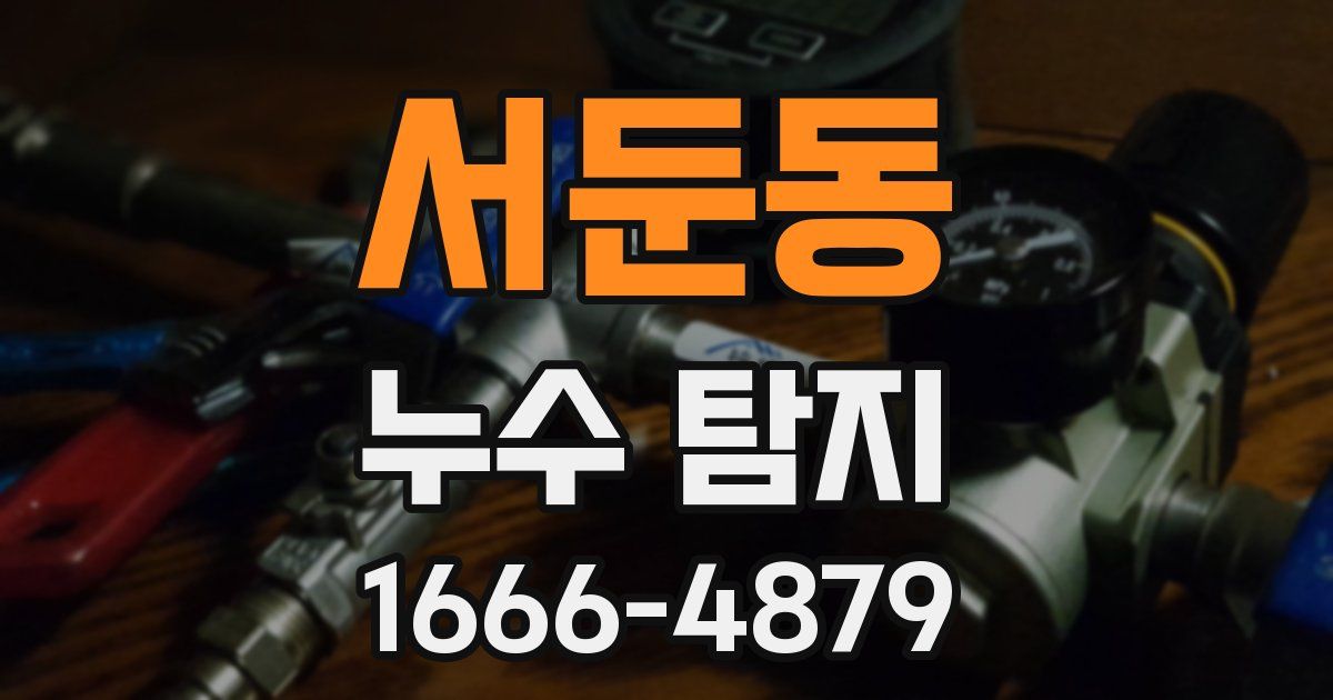 서둔동 누수 탐지