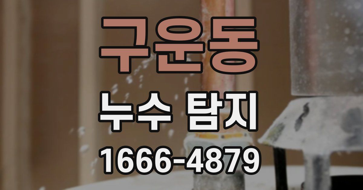 구운동 누수 탐지