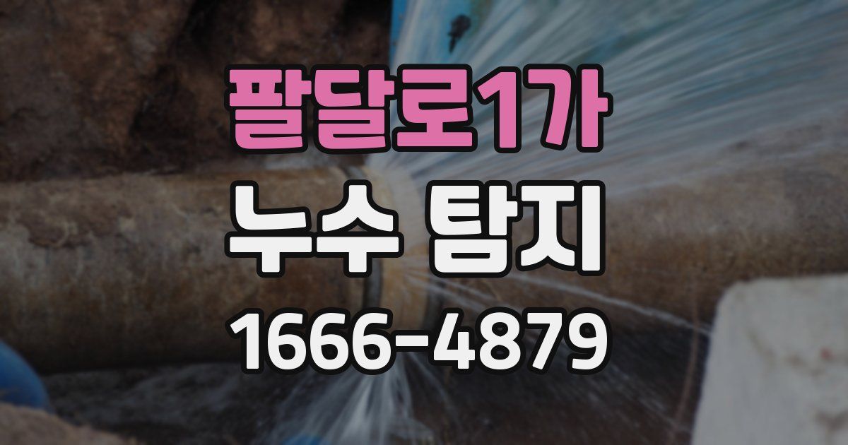 팔달로1가 누수 탐지