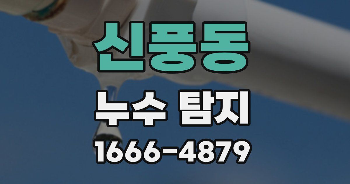 신풍동 누수 탐지