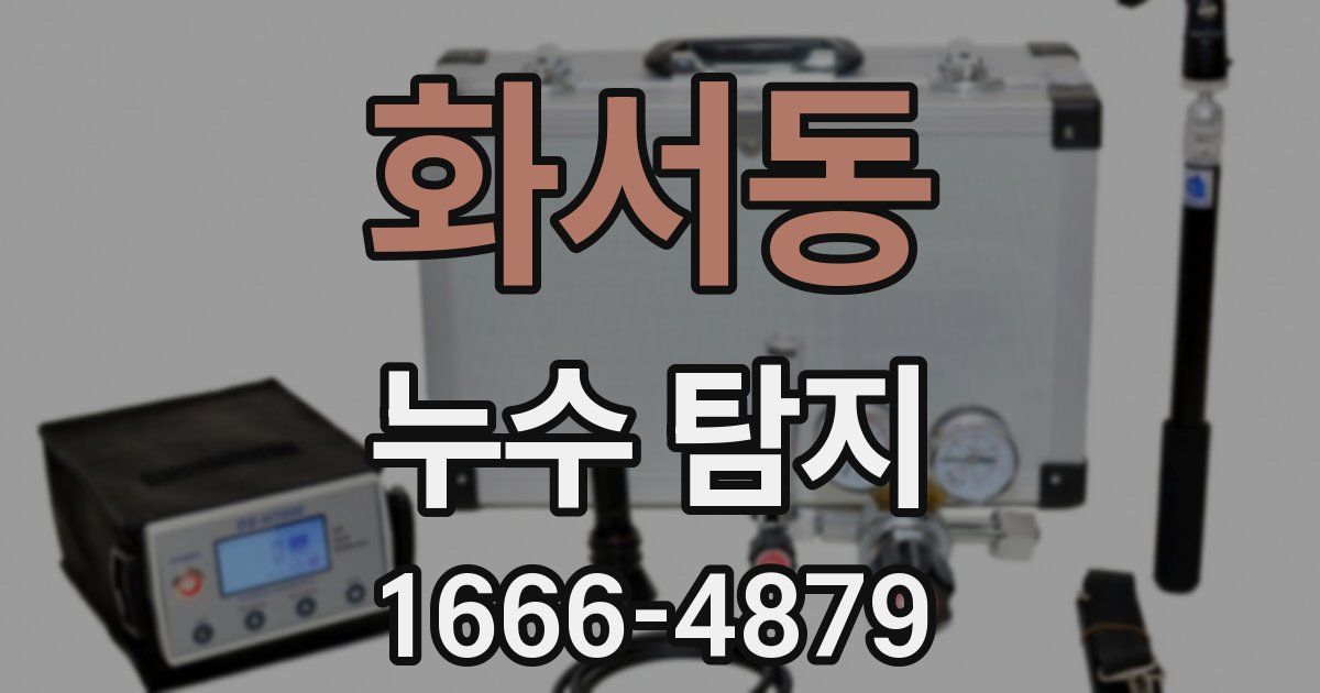 화서동 누수 탐지