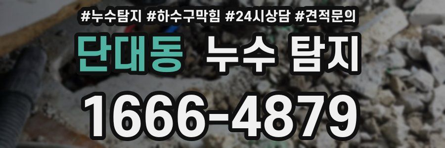 단대동 누수 탐지