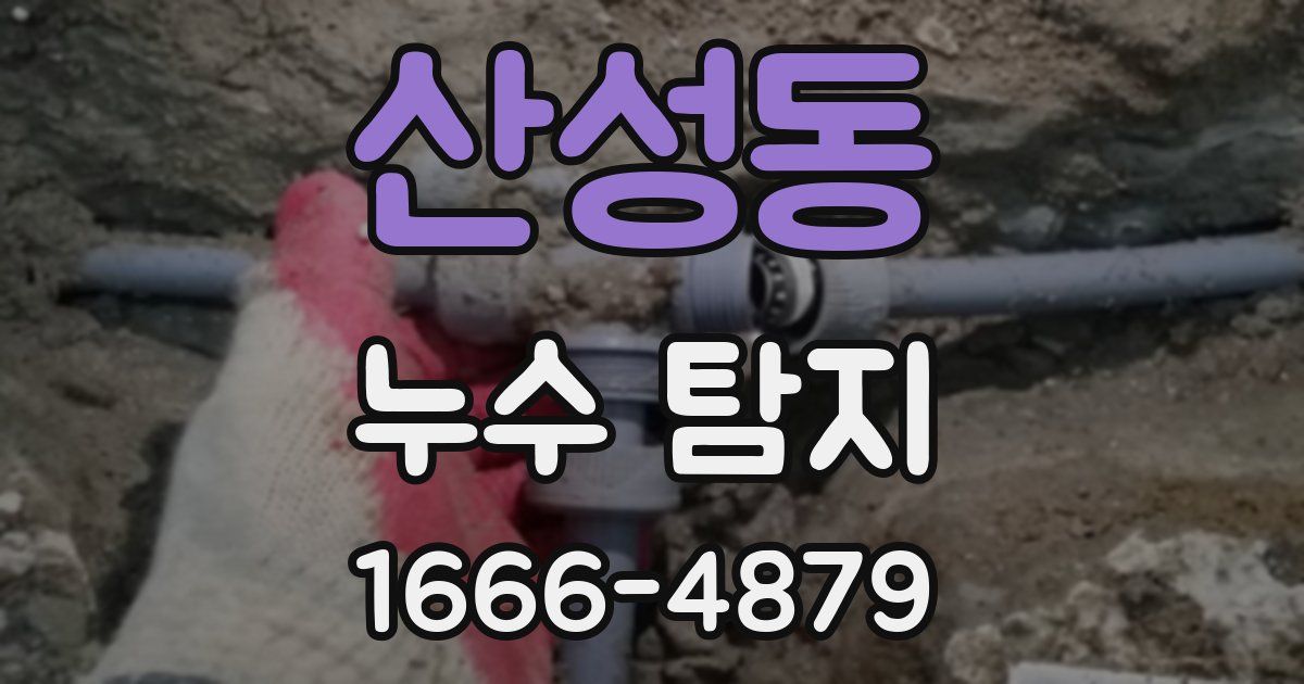 산성동 누수 탐지