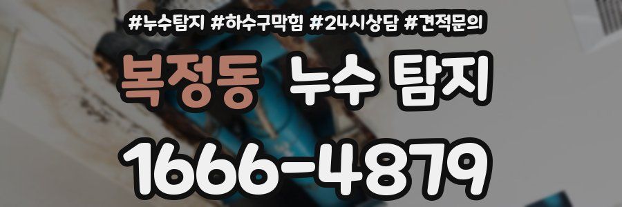복정동 누수 탐지