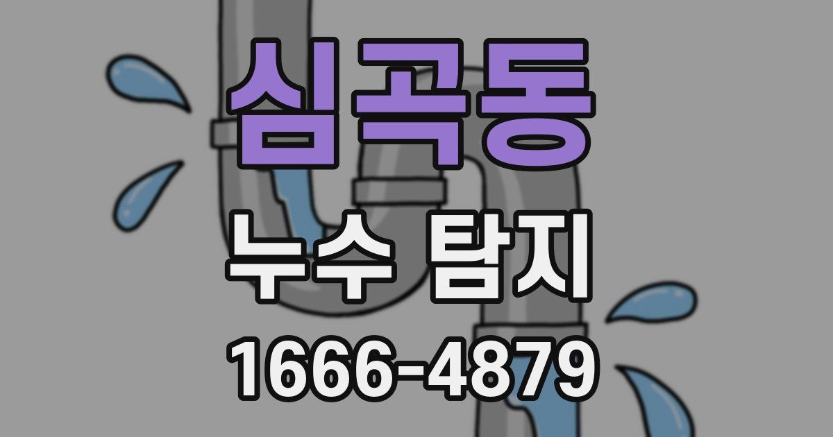 심곡동 누수 탐지
