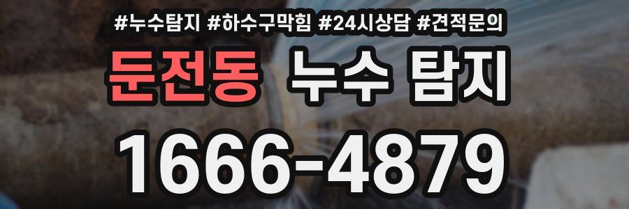둔전동 누수 탐지