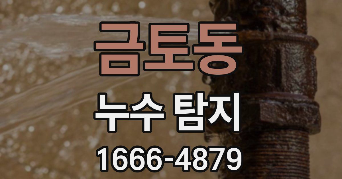 금토동 누수 탐지