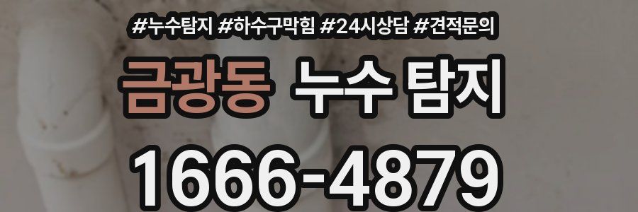 금광동 누수 탐지