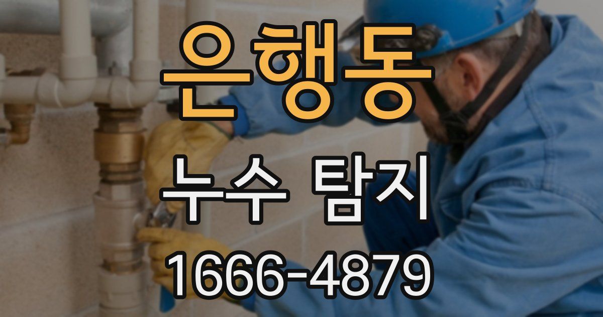 은행동 누수 탐지
