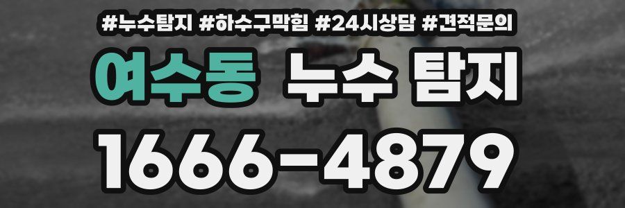 여수동 누수 탐지