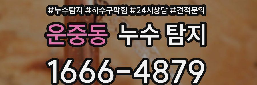 운중동 누수 탐지