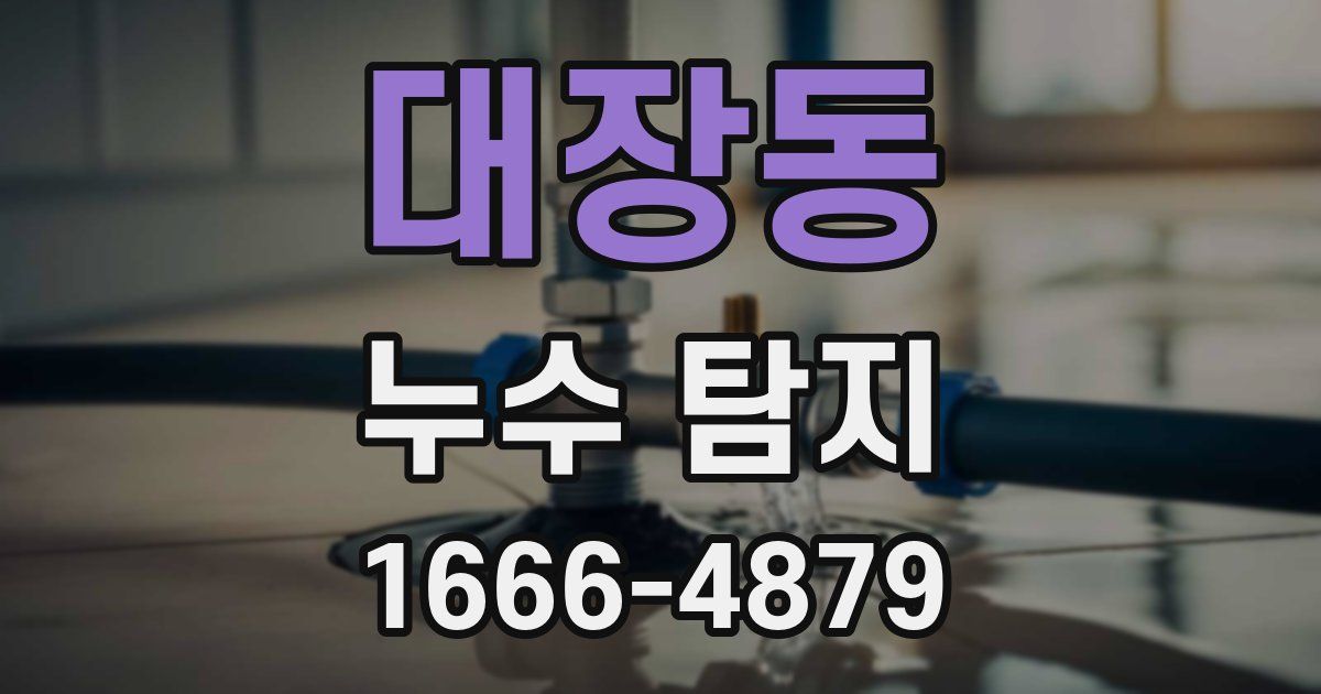 대장동 누수 탐지
