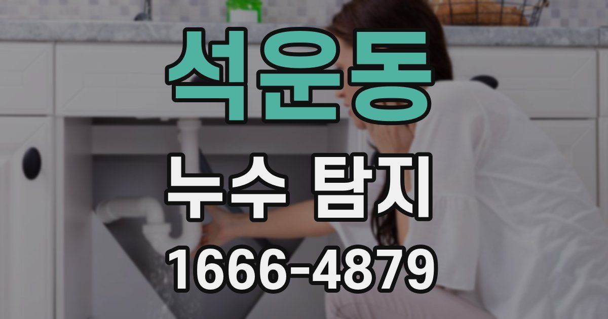 석운동 누수 탐지