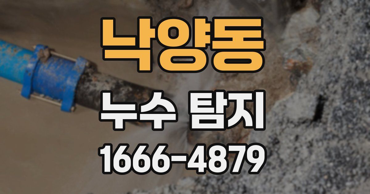 낙양동 누수 탐지