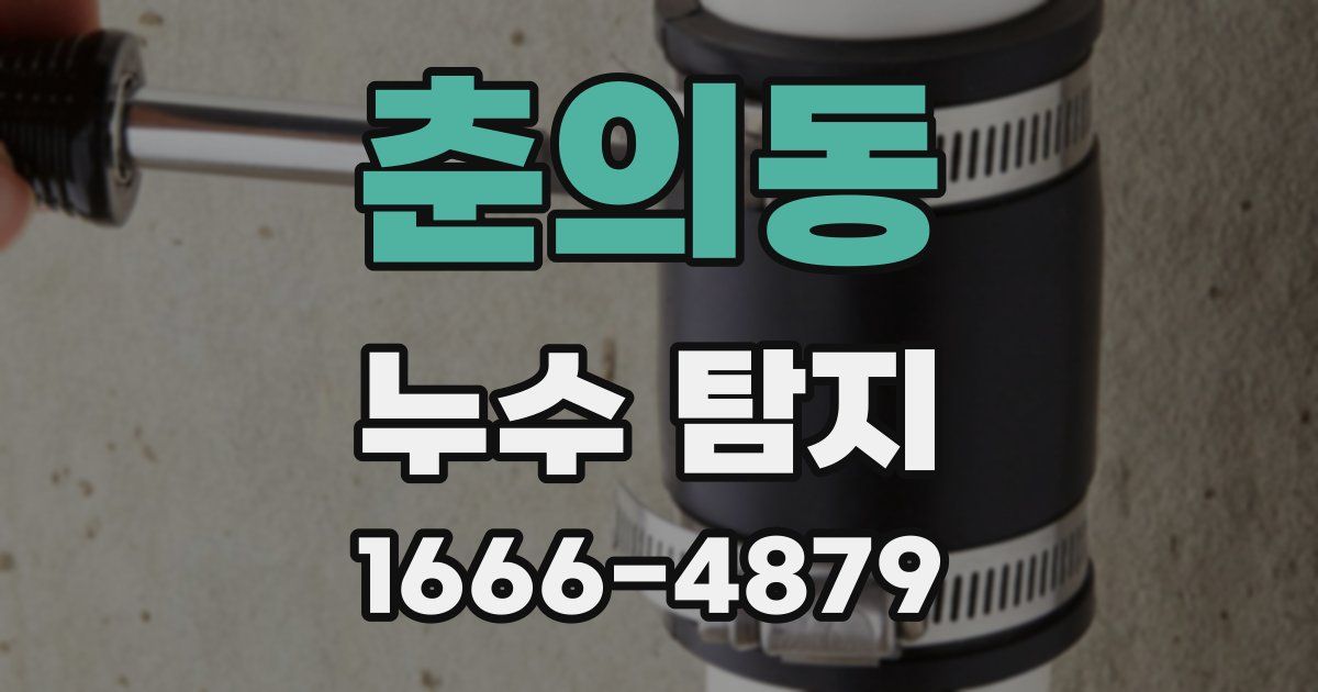 춘의동 누수 탐지