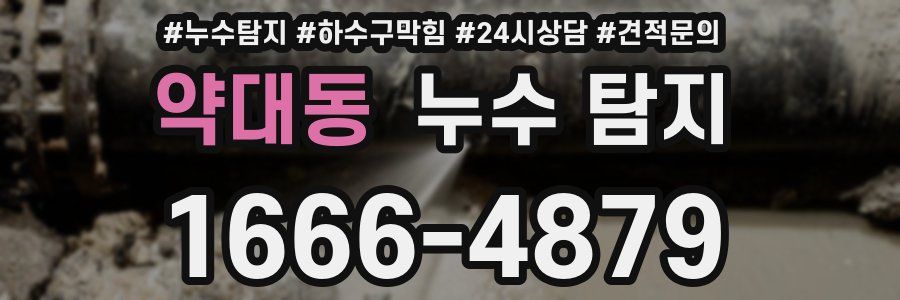 약대동 누수 탐지