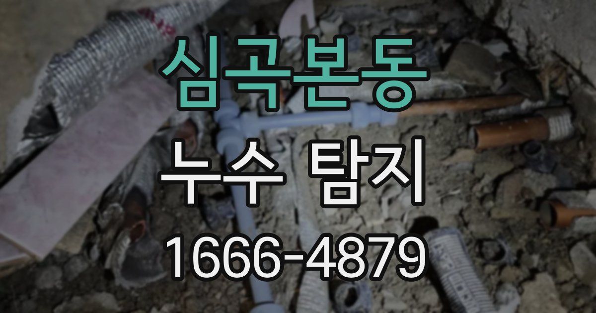 심곡본동 누수 탐지