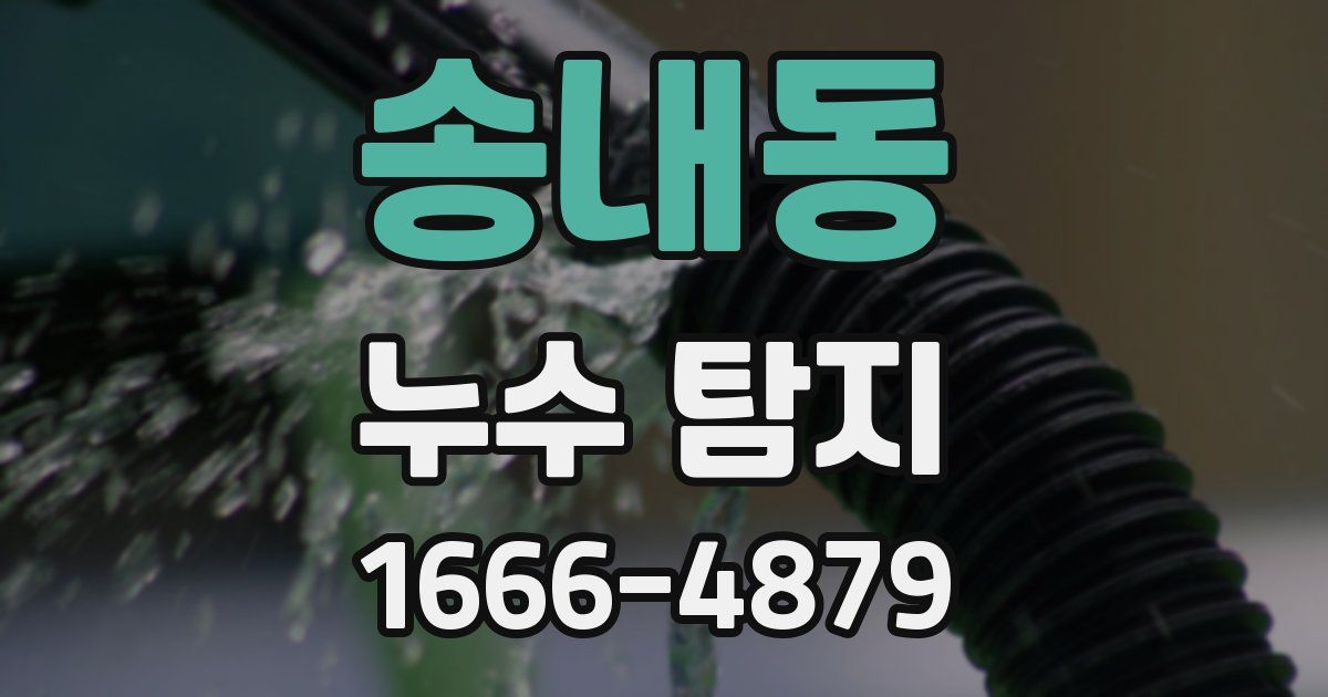 송내동 누수 탐지
