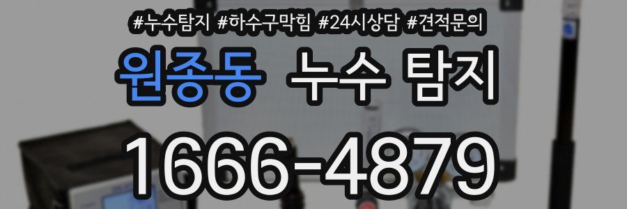 원종동 누수 탐지