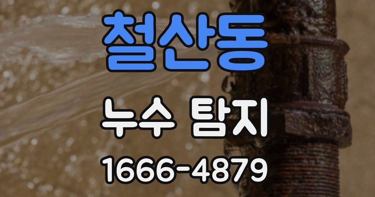 철산동 누수 탐지
