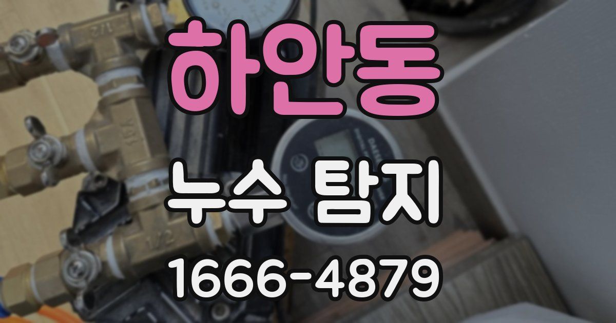 하안동 누수 탐지