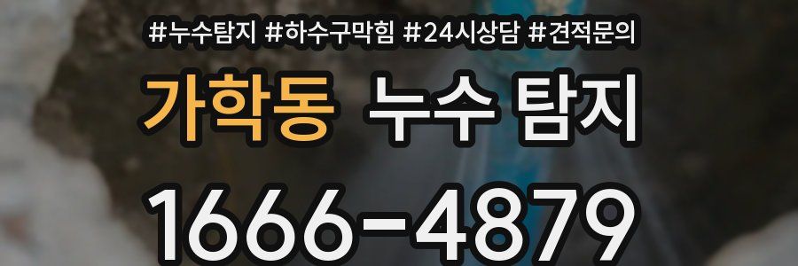가학동 누수 탐지