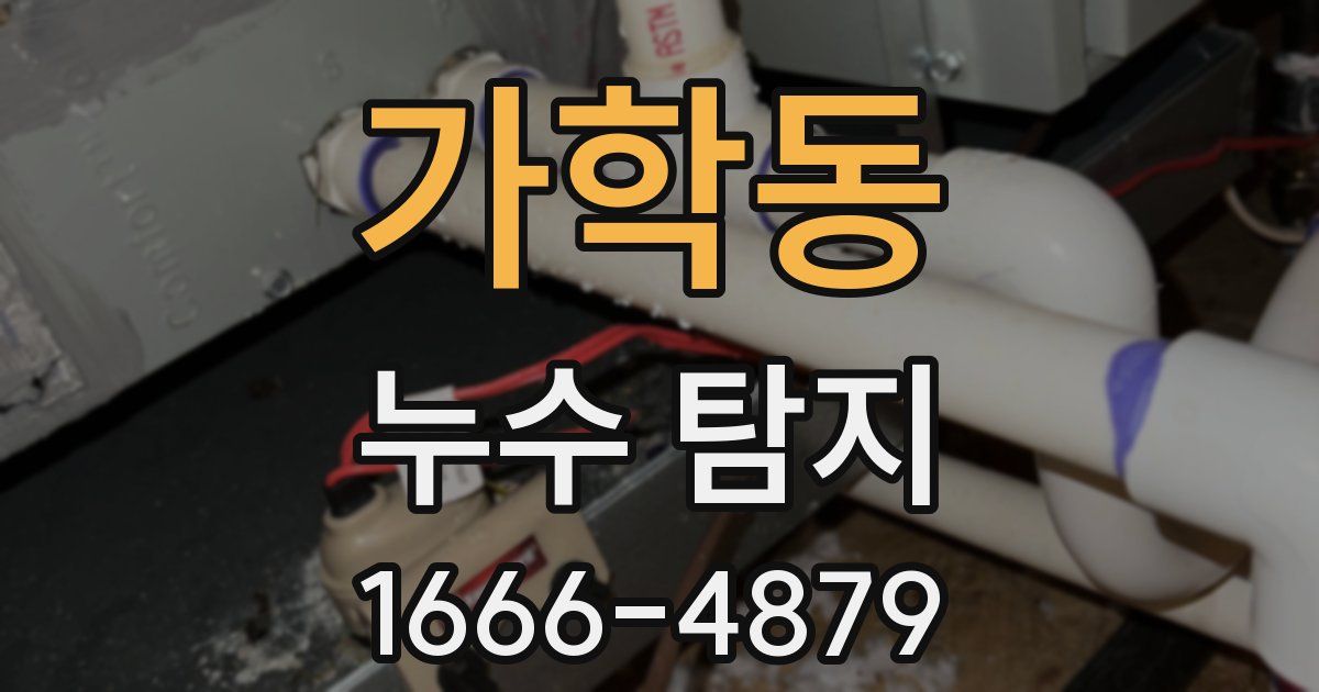 가학동 누수 탐지