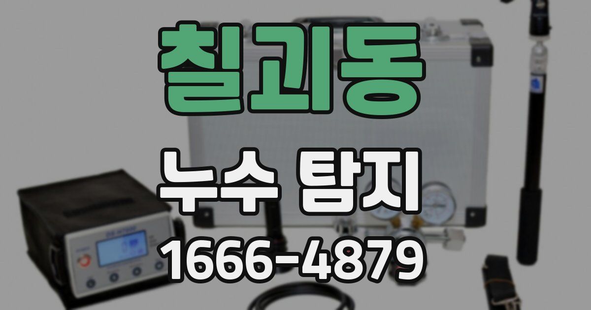칠괴동 누수 탐지