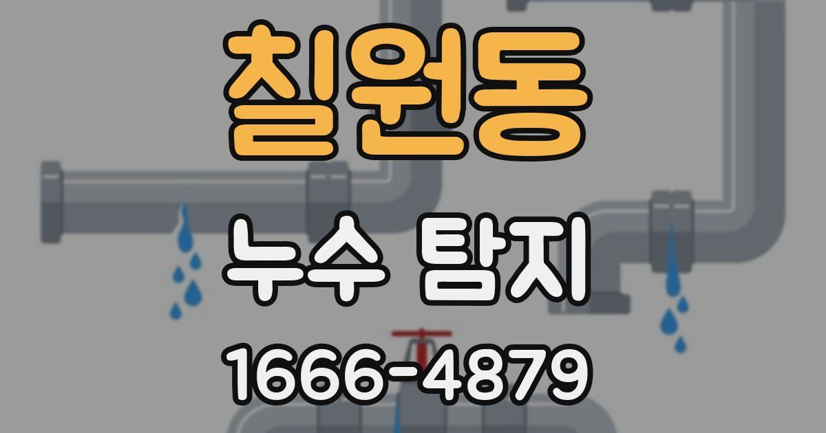 칠원동 누수 탐지