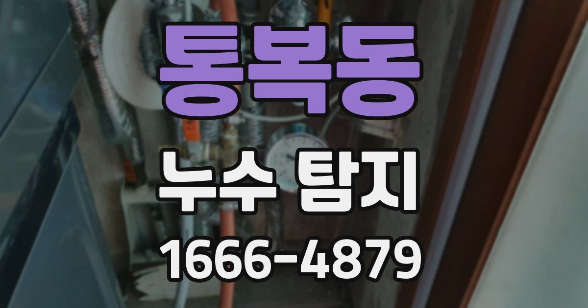 통복동 누수 탐지