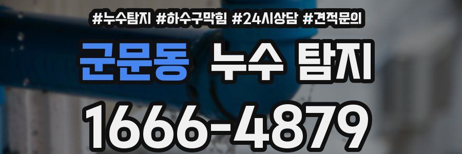 군문동 누수 탐지